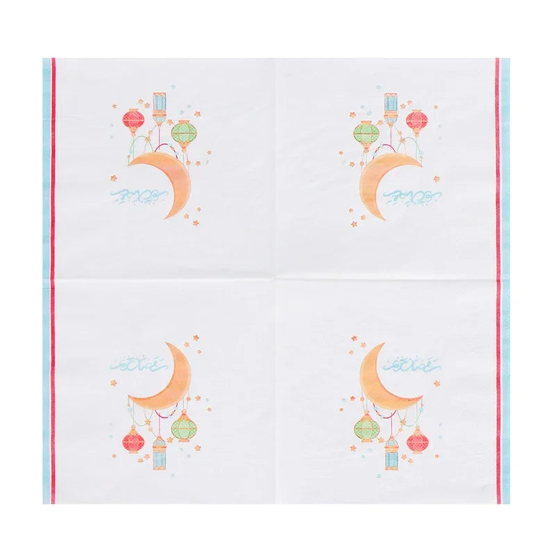 20pcs/Pack Ramadan Mubarak Paper Napkins