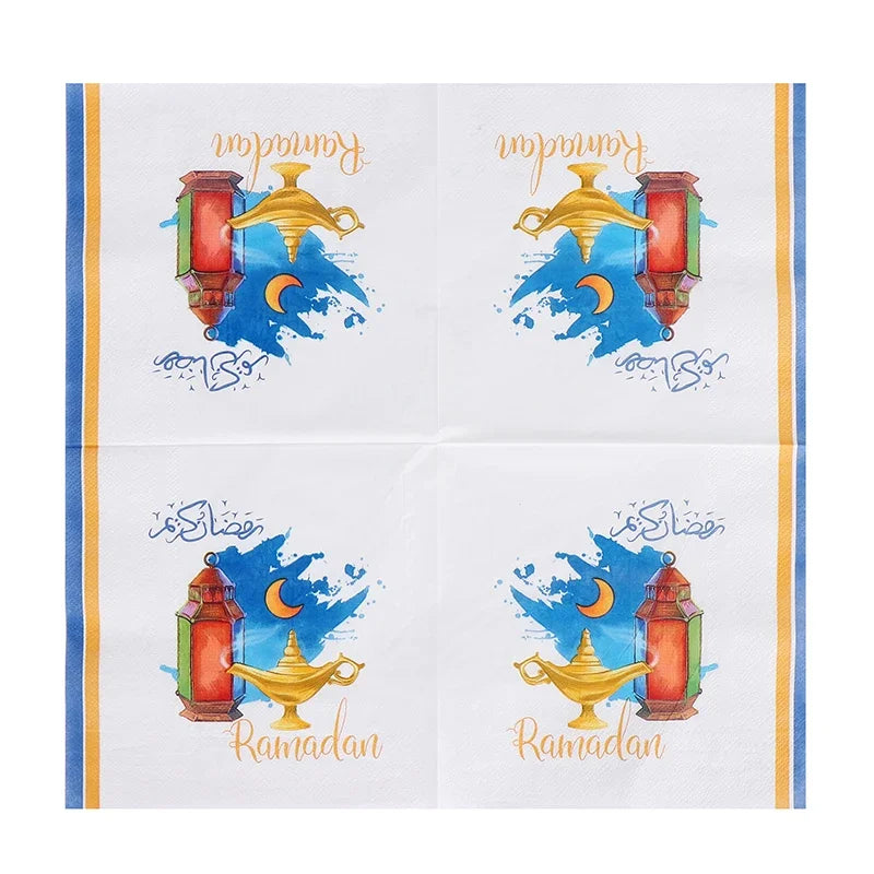 20pcs/Pack Ramadan Mubarak Paper Napkins